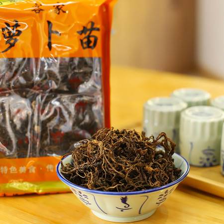 柚见丘香梅州客家特产萝卜苗大埔咸菜梅菜干农家萝卜菜茶蔬脱水菜干袋装300克